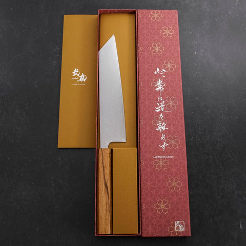 Kiritsuke VG-10 Damascus Oak Handle 210mm (8.3”)-[Musashi]-[Japanese-Kitchen-Knives]