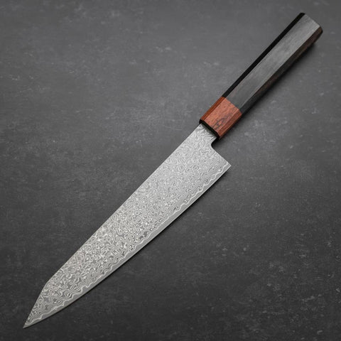 Kiritsuke VG-10 Damascus Shitan Ebony Handle 210mm (8.3”)-[Musashi]-[Japanese-Kitchen-Knives]