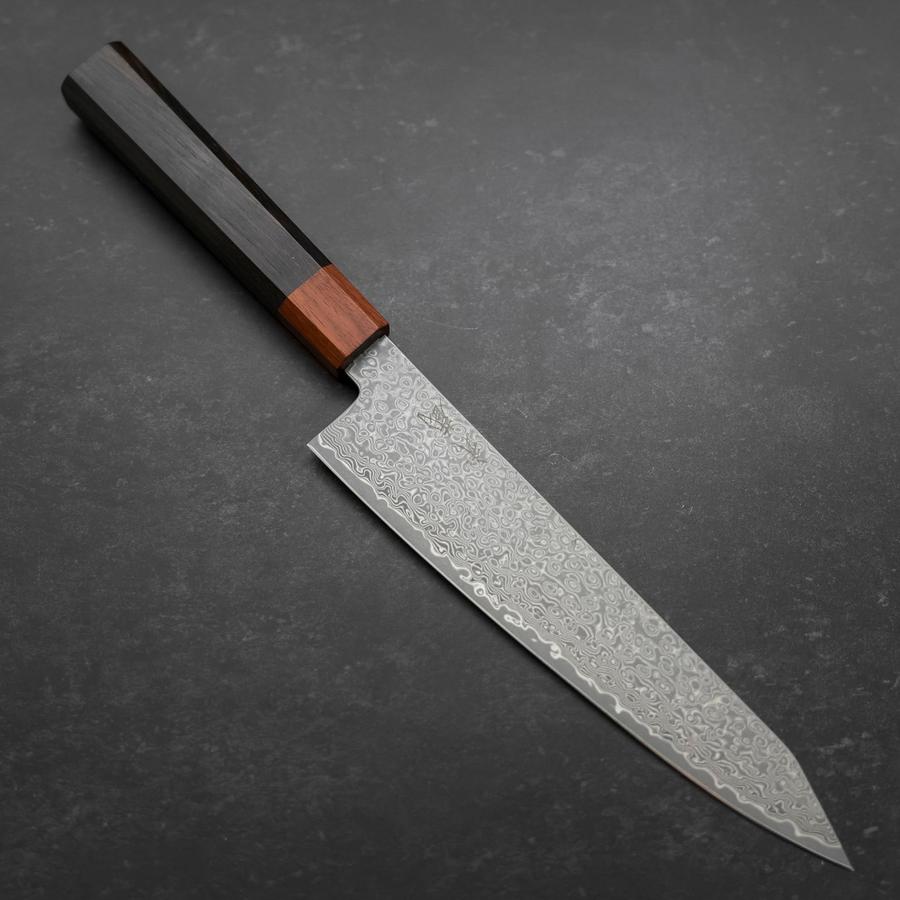 Kiritsuke VG-10 Damascus Shitan Ebony Handle 210mm-[Musashi]-[Japanese-Kitchen-Knives]