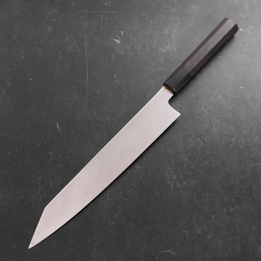 切付牛刀 VG-10 黒染めダマスカス 黒檀水牛柄 240mm – MUSASHI