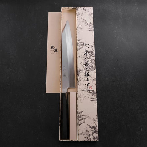 Kiritsuke VG-10 Mirror Buffalo Ebony Handle 270mm (10.6”)-[Musashi]-[Japanese-Kitchen-Knives]