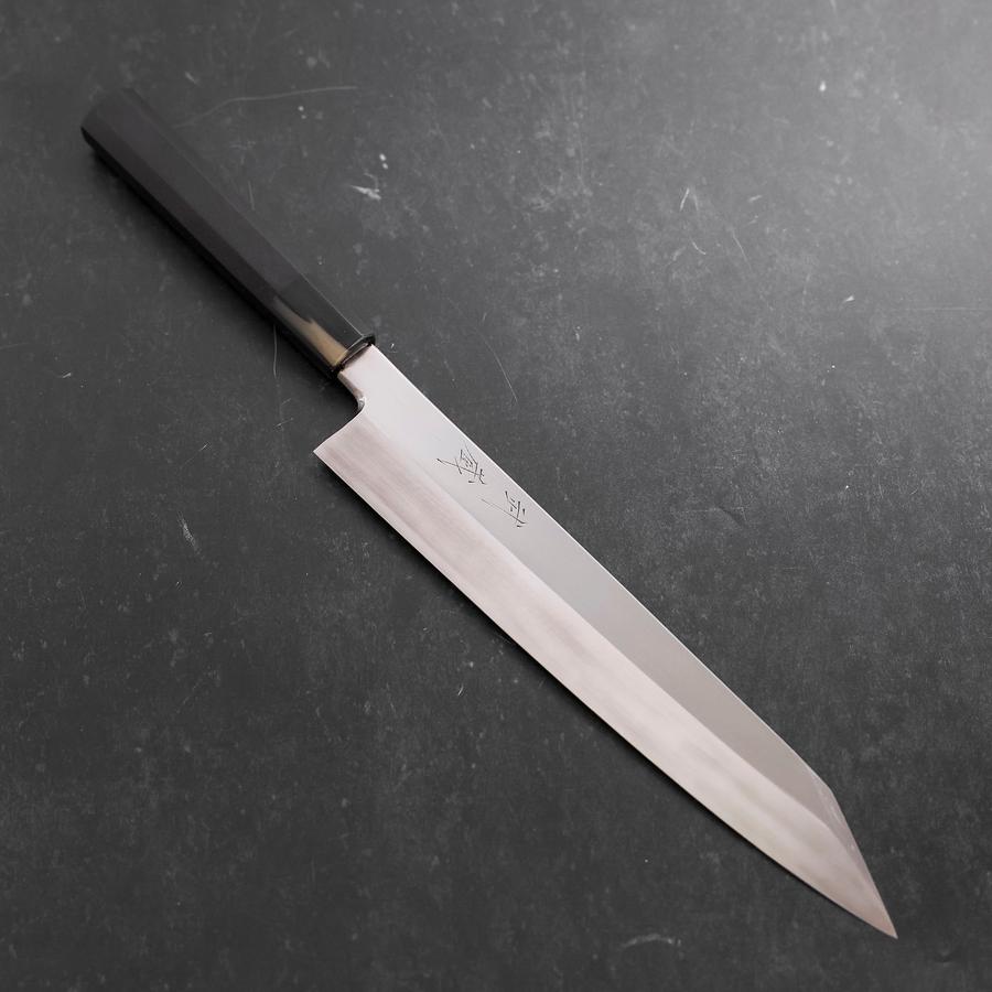 切付牛刀 VG-10 黒染めダマスカス 黒檀水牛柄 240mm – MUSASHI