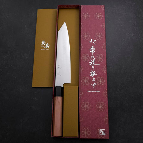 Kiritsuke VG-10 Polished Cherry Handle 210mm (8.3”)-[Musashi]-[Japanese-Kitchen-Knives]