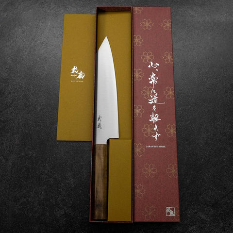 Kiritsuke VG-10 Polished Ovangkol Handle 210mm (8.3”)-[Musashi]-[Japanese-Kitchen-Knives]