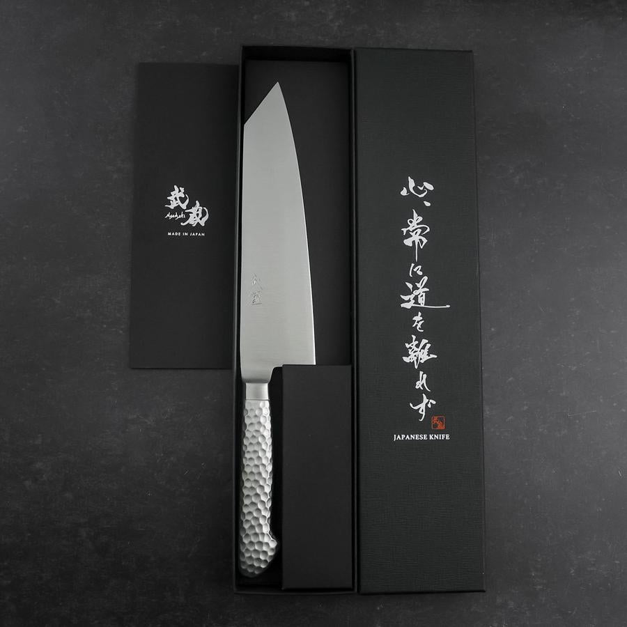 切付三徳 AUS-10 槌目 洋風青柄 195mm – MUSASHI