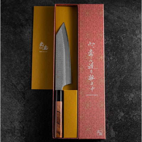 Kiritsuke VG-5 Tsuchime Buffalo Bubinga Handle 200mm-[Musashi]-[Japanese-Kitchen-Knives]