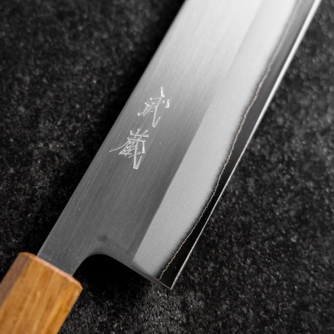 Kiritsuke White Steel #1 Polished Yaki Urushi Handle 240mm-[Musashi]-[Japanese-Kitchen-Knives]