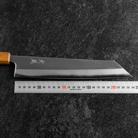 Kiritsuke White Steel #1 Polished Yaki Urushi Handle 240mm-[Musashi]-[Japanese-Kitchen-Knives]