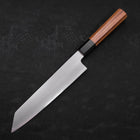 Kiritsuke White Steel #2 Kasumi Buffalo Teak Handle 210mm (8.3”)-[Musashi]-[Japanese-Kitchen-Knives]