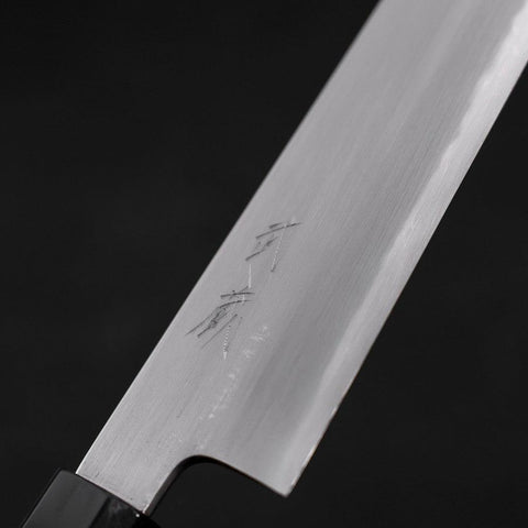 Kiritsuke White Steel #2 Kasumi Buffalo Teak Handle 210mm (8.3”)-[Musashi]-[Japanese-Kitchen-Knives]