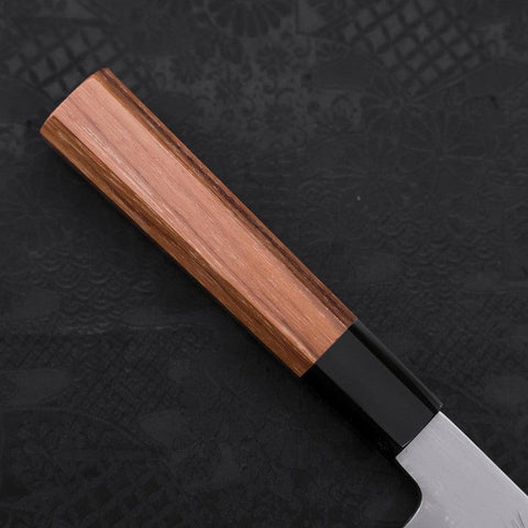 Kiritsuke White Steel #2 Kasumi Buffalo Teak Handle 210mm (8.3”)-[Musashi]-[Japanese-Kitchen-Knives]