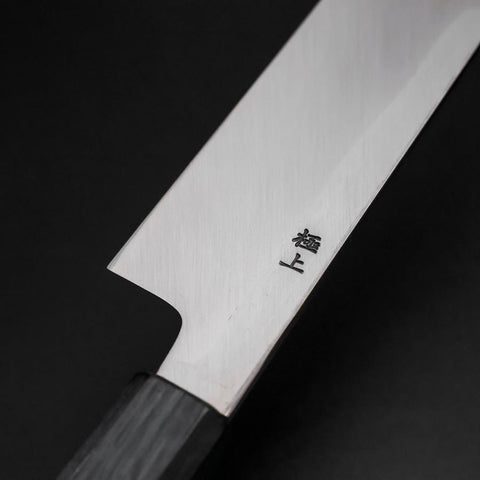 Kiritsuke White Steel #2 Kasumi Dark Blue Urushi Handle 230mm-[Musashi]-[Japanese-Kitchen-Knives]