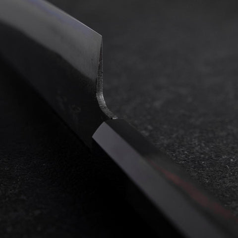Kiritsuke White Steel #2 Kurouchi Buffalo Ebony Handle 200mm (7.9”)-[Musashi]-[Japanese-Kitchen-Knives]