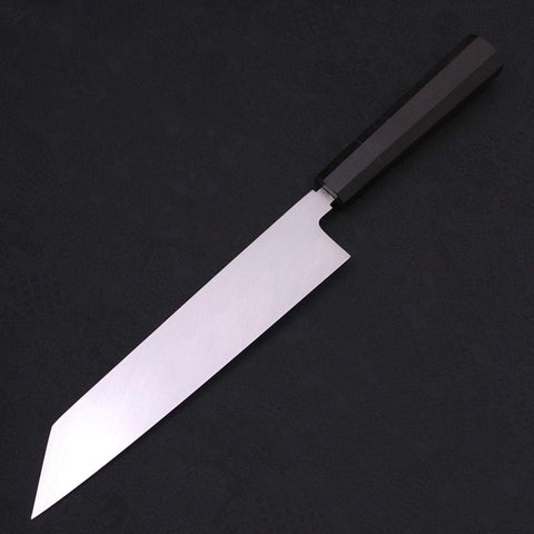 Kiritsuke White Steel #2 Mirror Finish Honyaki Buffalo Ebony Handle 240mm (9.4”)-[Musashi]-[Japanese-Kitchen-Knives]