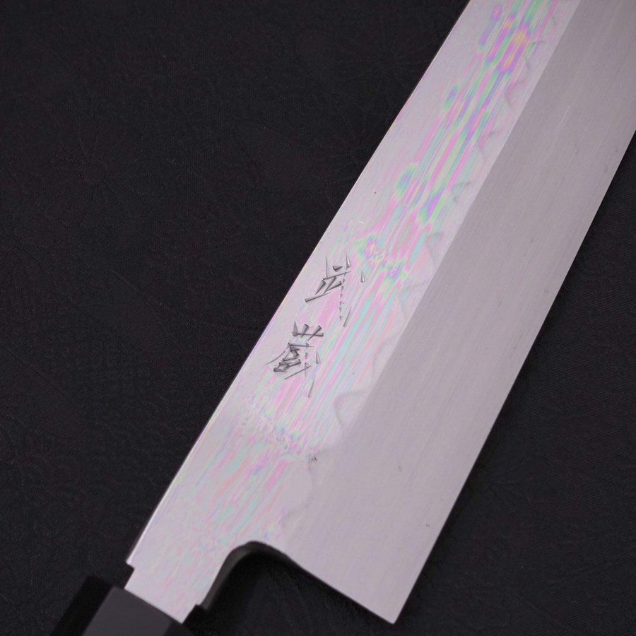 切付 片刃 白本焼 鏡面 黒檀水牛柄 240mm – MUSASHI