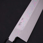 Kiritsuke White Steel #2 Mirror Finish Honyaki Buffalo Ebony Handle 240mm (9.4”)-[Musashi]-[Japanese-Kitchen-Knives]