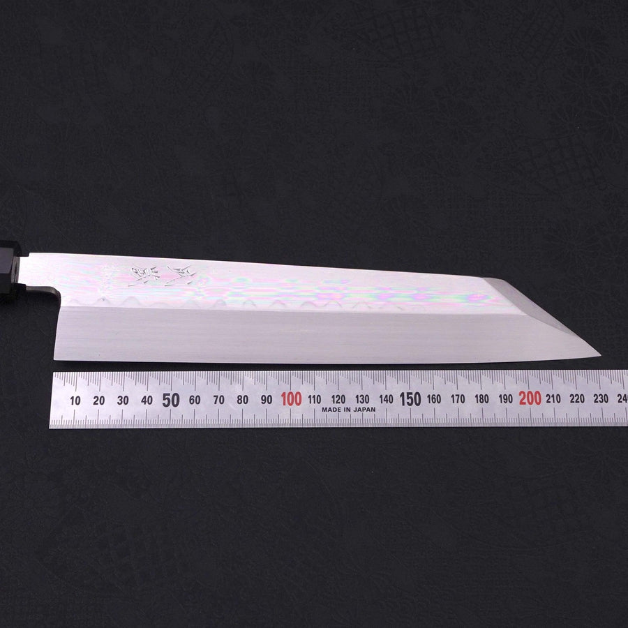 切付 片刃 白本焼 鏡面 黒檀水牛柄 240mm – MUSASHI