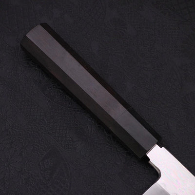Kiritsuke White steel #2 Mirror Finish Honyaki Buffalo Ebony Handle 240mm-White steel #2-Japanese Handle-[Musashi]-[Japanese-Kitchen-Knives]