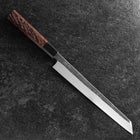 Kiritsuke Yanagiba Blue Steel #2 Kurouchi Buffalo Wenge Handle 240mm (9.4”)-[Musashi]-[Japanese-Kitchen-Knives]
