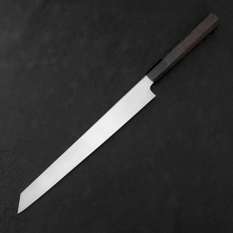 Kiritsuke Yanagiba Blue Steel #2 Kurouchi Buffalo Wenge Handle 270mm (10.6”)-[Musashi]-[Japanese-Kitchen-Knives]