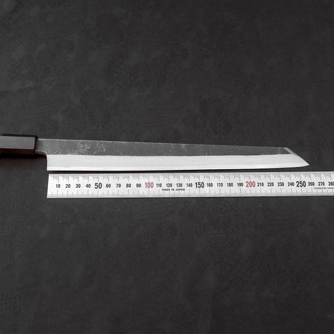 Kiritsuke Yanagiba Blue Steel #2 Kurouchi Buffalo Wenge Handle 270mm (10.6”)-[Musashi]-[Japanese-Kitchen-Knives]