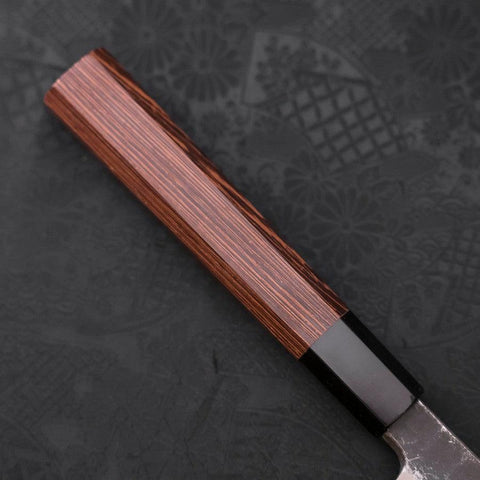 Kiritsuke Yanagiba Blue Steel #2 Kurouchi Buffalo Wenge Handle 300mm (11.8”)-[Musashi]-[Japanese-Kitchen-Knives]