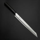 Kiritsuke Yanagiba Silver Steel #3 Kasumi Buffalo Ebony Handle 270mm (10.6”)-[Musashi]-[Japanese-Kitchen-Knives]