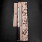 Kiritsuke Yanagiba Silver Steel #3 Kasumi Buffalo Ebony Handle 270mm-[Musashi]-[Japanese-Kitchen-Knives]