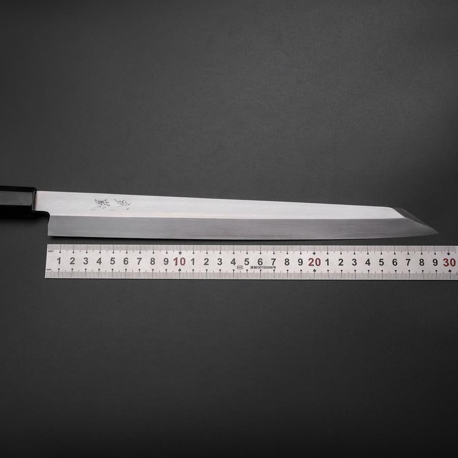 先丸蛸引 銀紙3号 ダマスカス 水牛ウェンジ柄 300mm – MUSASHI
