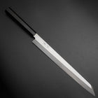 Kiritsuke Yanagiba Silver Steel #3 Kasumi Buffalo Ebony Handle 300mm-[Musashi]-[Japanese-Kitchen-Knives]