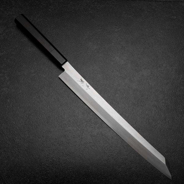 先丸蛸引 銀紙3号 ダマスカス 水牛ウェンジ柄 300mm – MUSASHI