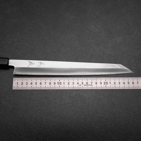 Kiritsuke Yanagiba Silver Steel #3 Kasumi Buffalo Magnolia Handle 270mm-[Musashi]-[Japanese-Kitchen-Knives]
