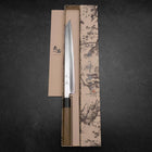 Kiritsuke Yanagiba Silver Steel #3 Kasumi Buffalo Magnolia Handle 270mm-[Musashi]-[Japanese-Kitchen-Knives]
