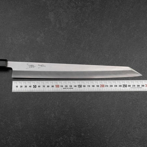 Kiritsuke Yanagiba Silver Steel #3 Kasumi Walnut Handle 300mm-[Musashi]-[Japanese-Kitchen-Knives]