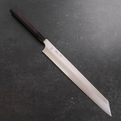 Kiritsuke Yanagiba VG-10 Polished Buffalo Ebony Handle 300mm (11.8”)-[Musashi]-[Japanese-Kitchen-Knives]