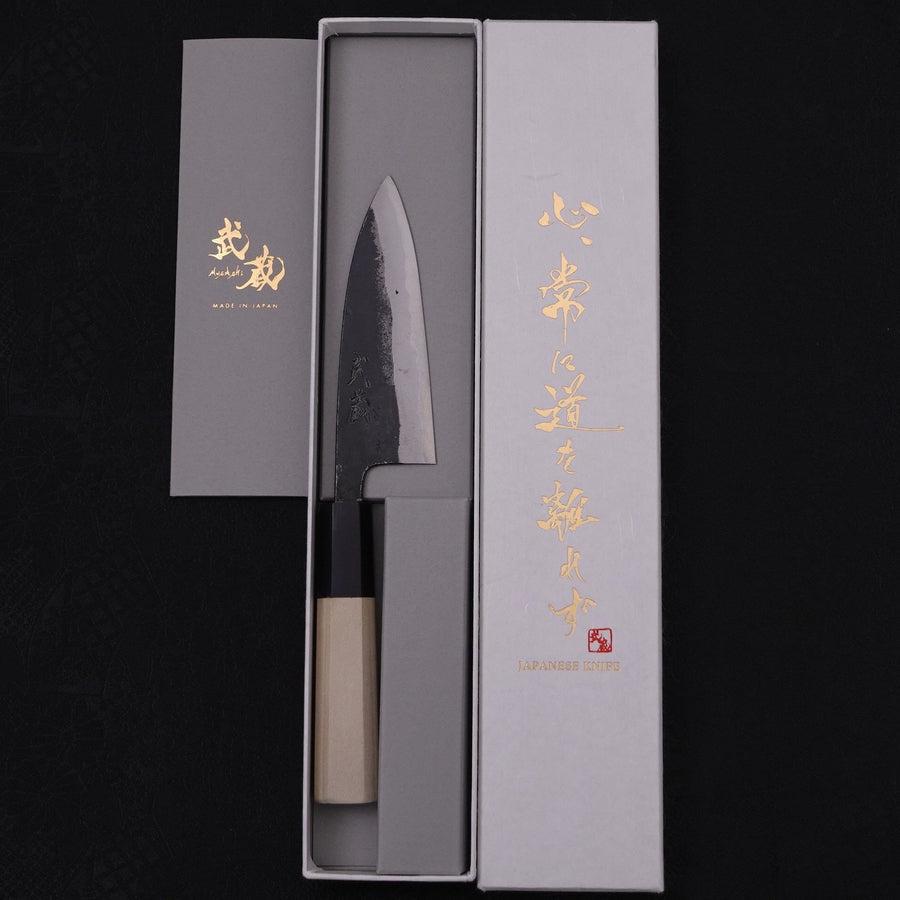 Kobocho Blue steel #1 Kurouchi Buffalo Magnolia Handle 105mm-Blue steel #1-Kurouchi-Japanese Handle-[Musashi]-[Japanese-Kitchen-Knives]