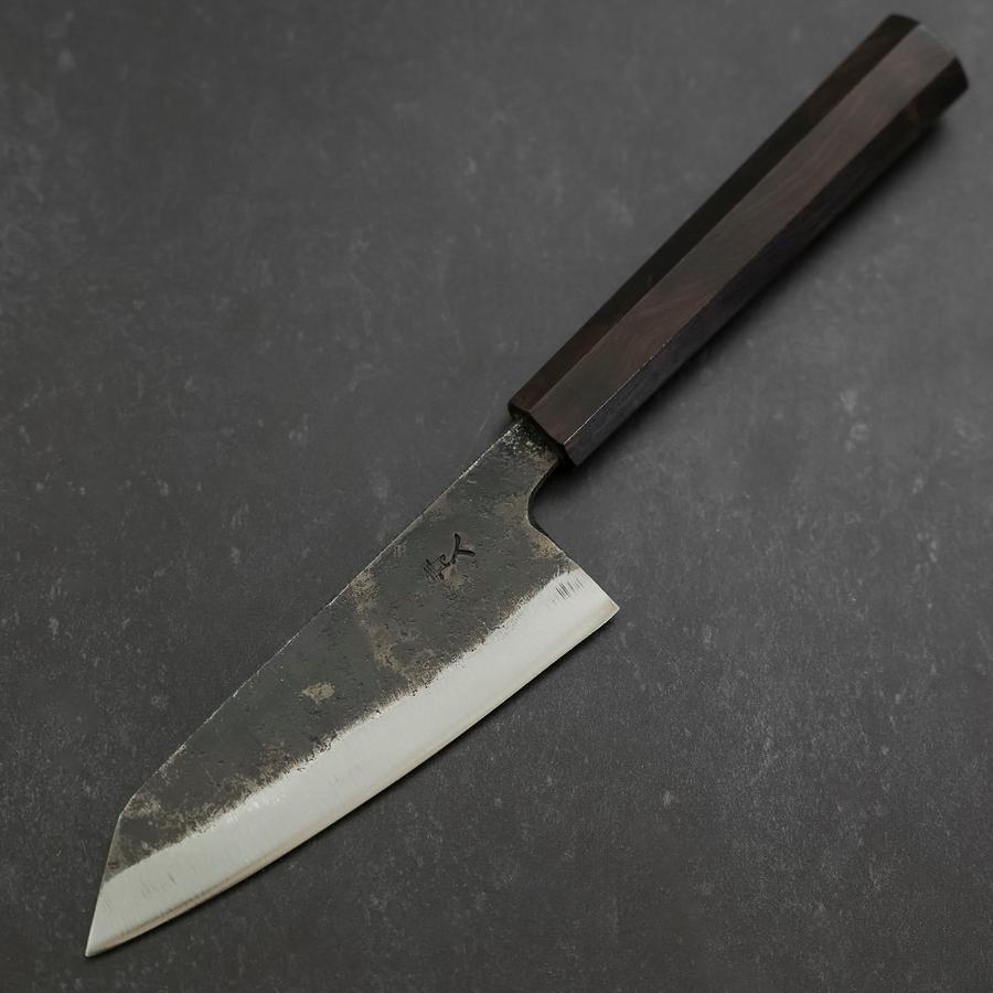 Kobunka Blue steel #2 Kurouchi Ebony Handle 120mm-[Musashi]-[Japanese-Kitchen-Knives]