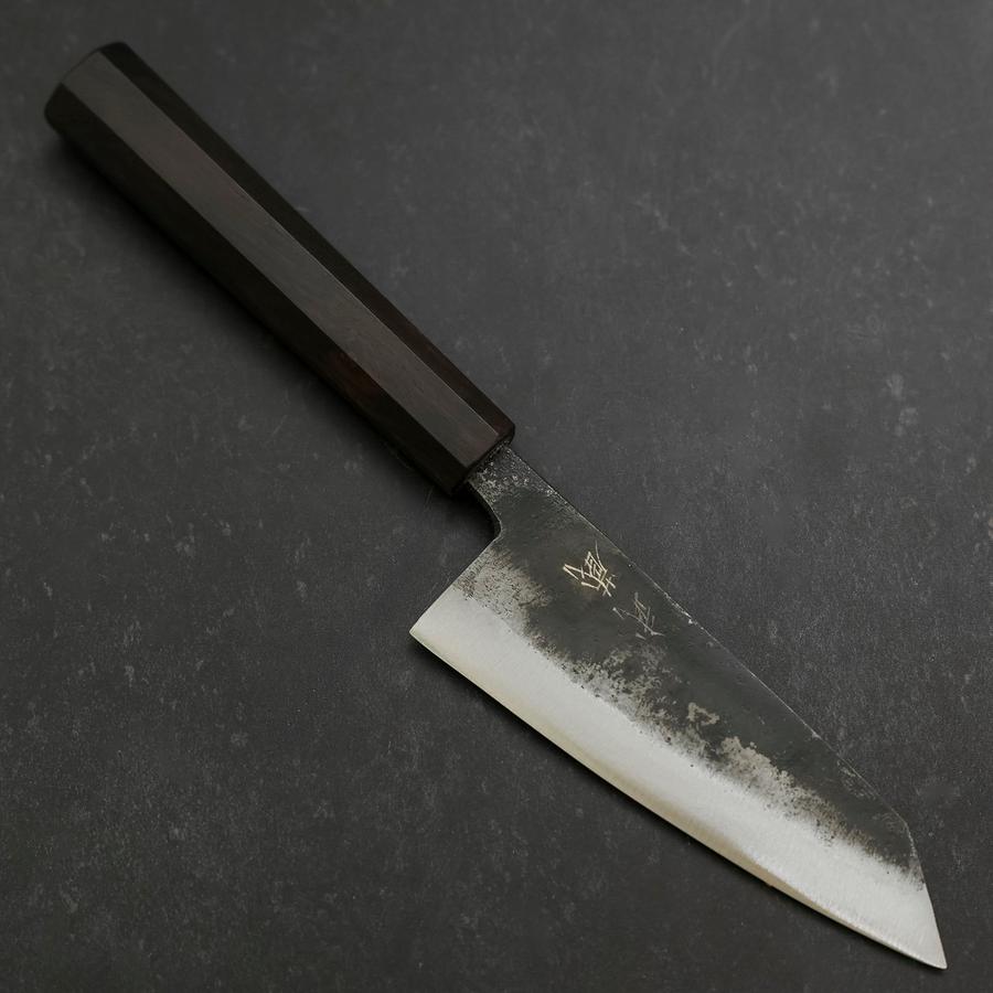 Kobunka Blue steel #2 Kurouchi Ebony Handle 120mm-[Musashi]-[Japanese-Kitchen-Knives]