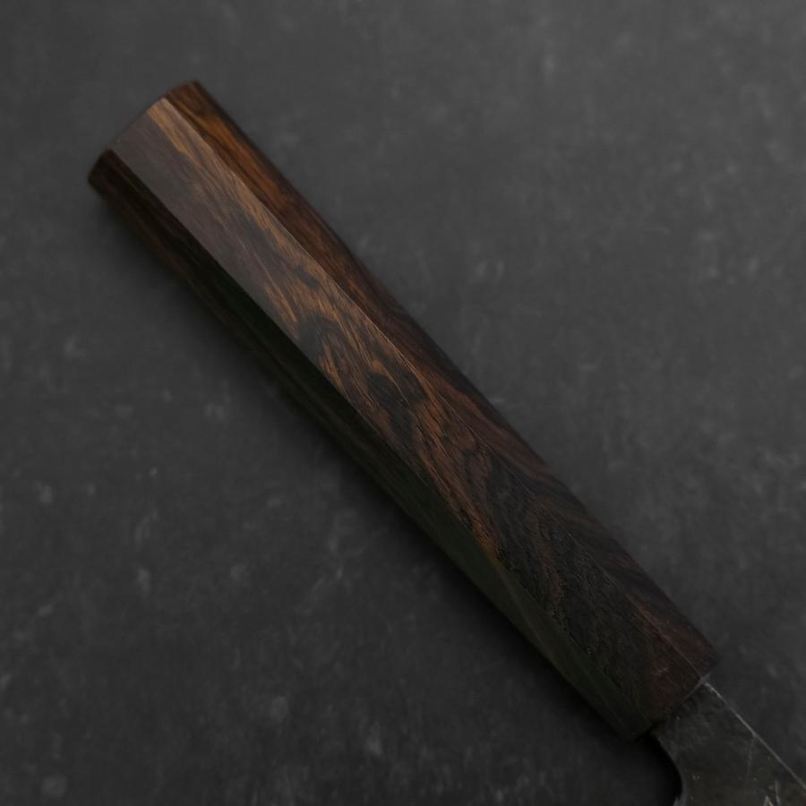 Kobunka Blue steel #2 Kurouchi Ebony Handle 80mm-[Musashi]-[Japanese-Kitchen-Knives]