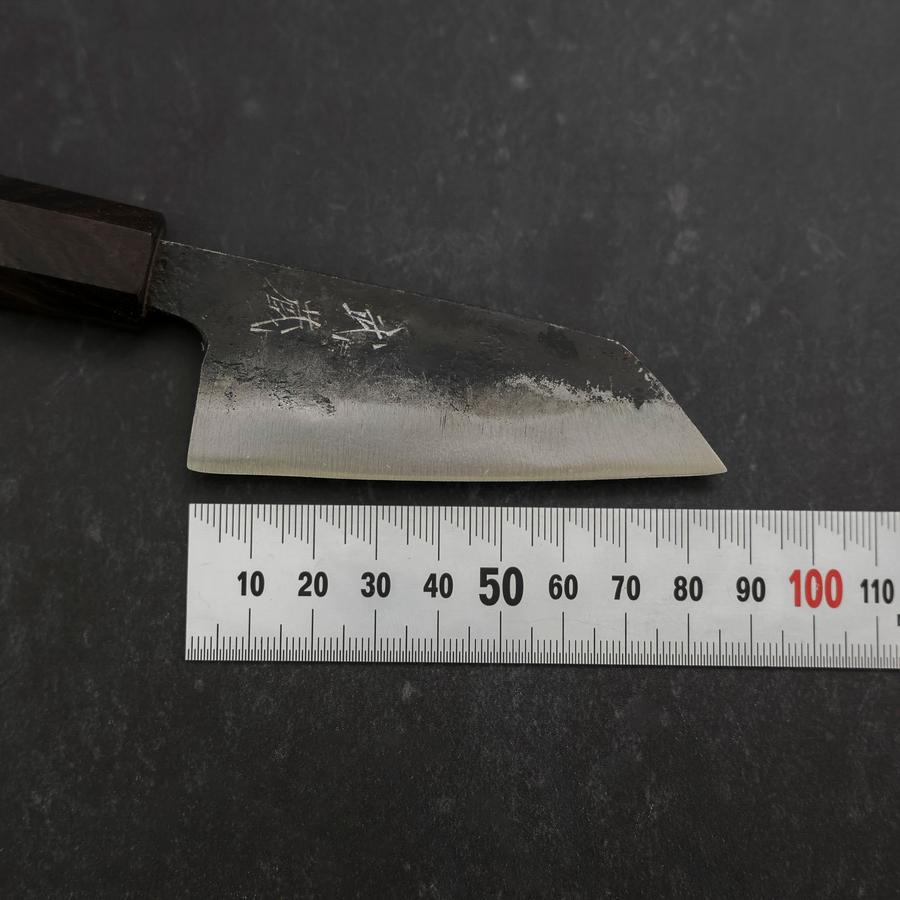 Kobunka Blue steel #2 Kurouchi Ebony Handle 80mm-[Musashi]-[Japanese-Kitchen-Knives]