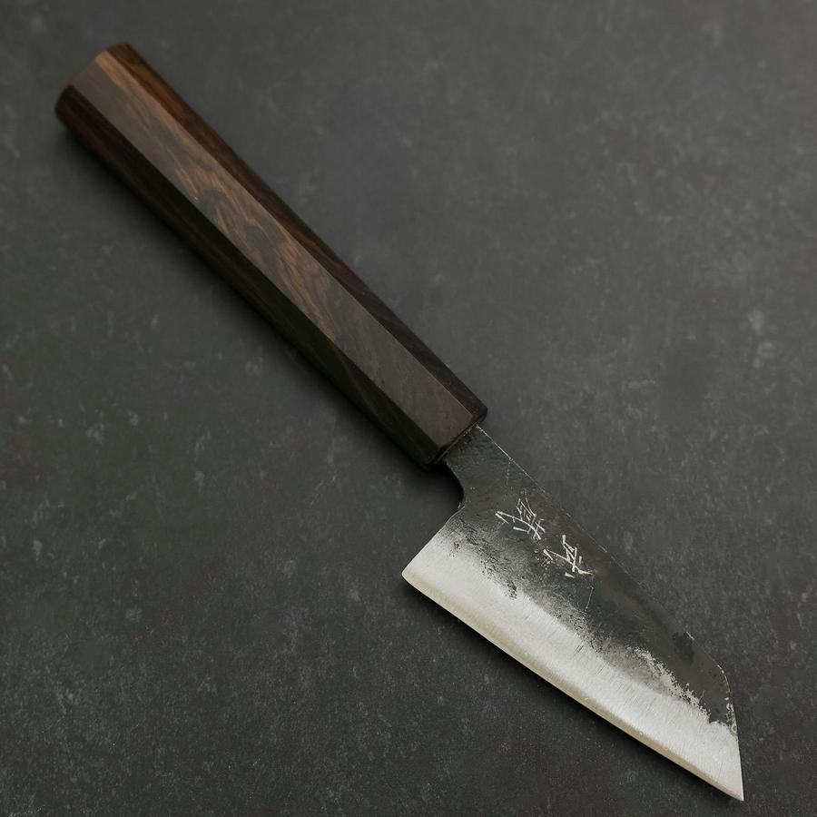 Kobunka Blue steel #2 Kurouchi Ebony Handle 80mm-[Musashi]-[Japanese-Kitchen-Knives]