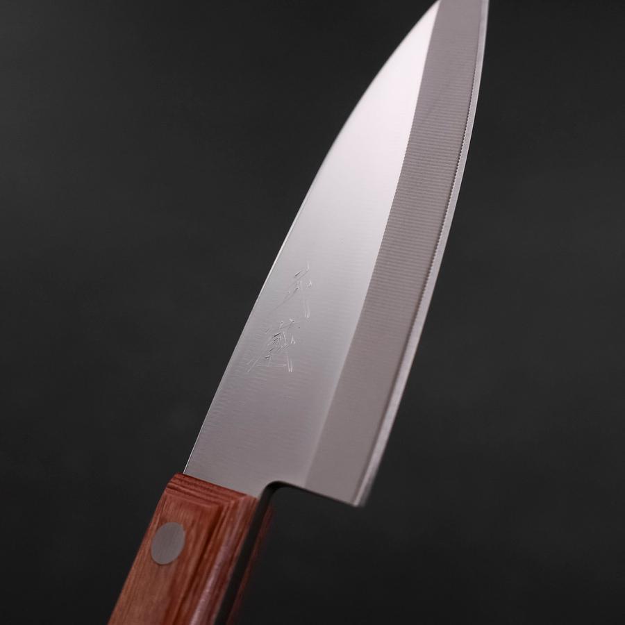 アジ切 片刃 銀紙3号 槌目 焼漆柄 80mm – MUSASHI