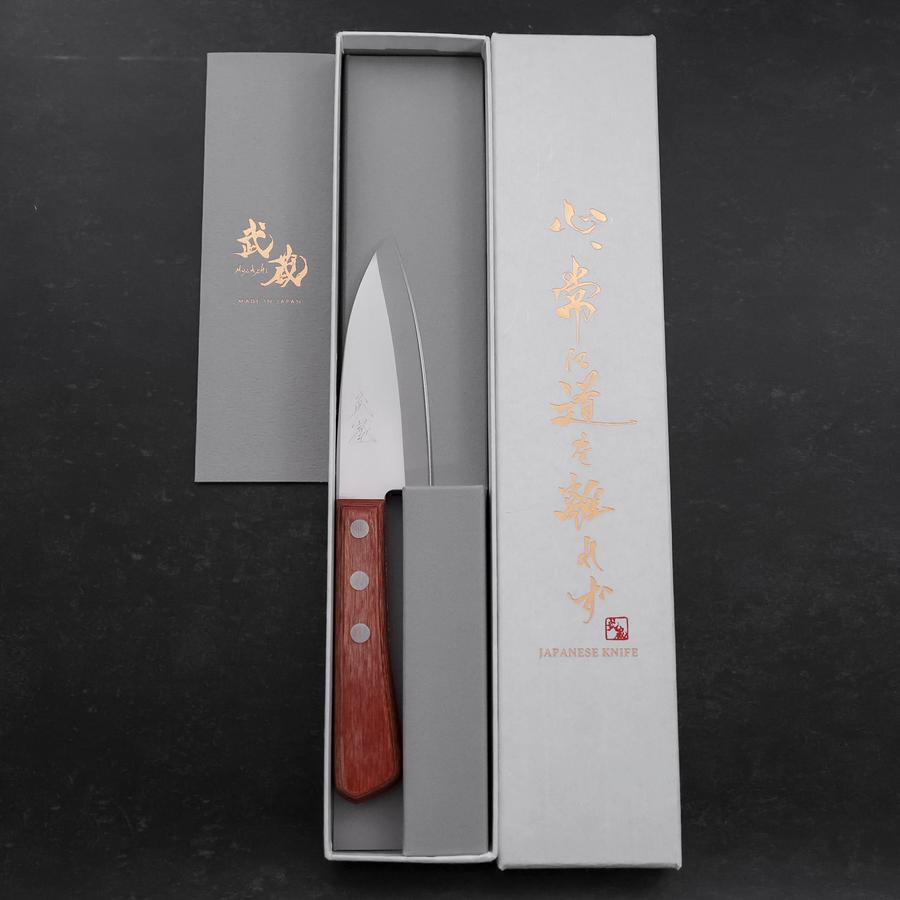アジ切 片刃 銀紙3号 槌目 焼漆柄 80mm – MUSASHI