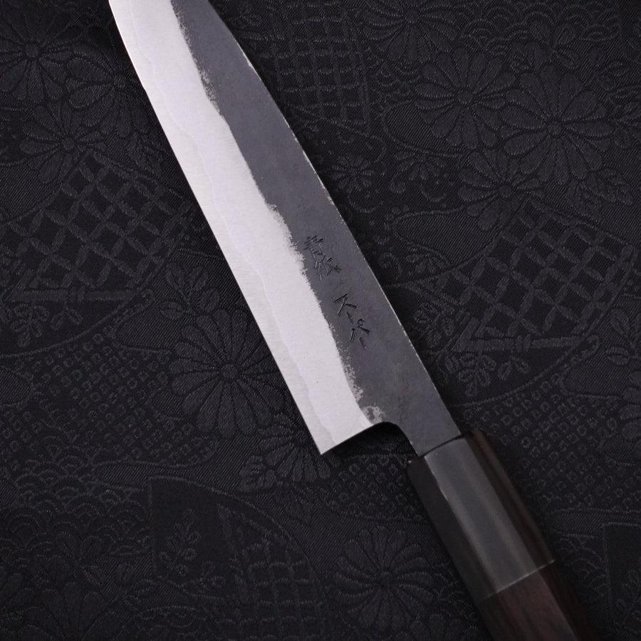 Koyanagi Aogami-Super Kurouchi Buffalo Ebony Handle 135mm-Aogami Super-Kurouchi-Japanese Handle-[Musashi]-[Japanese-Kitchen-Knives]