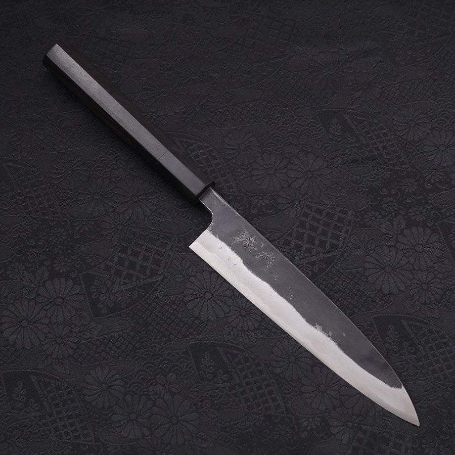 Koyanagi Aogami-Super Kurouchi Buffalo Ebony Handle 150mm-Aogami Super-Kurouchi-Japanese Handle-[Musashi]-[Japanese-Kitchen-Knives]