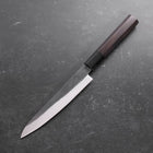 Koyanagi Blue Steel #1 Kurouchi Chokin Nami Buffalo Ebony Handle 150mm (5.9”)-[Musashi]-[Japanese-Kitchen-Knives]