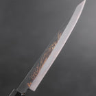 Koyanagi Blue Steel #1 Kurouchi Chokin Nami Buffalo Ebony Handle 150mm (5.9”)-[Musashi]-[Japanese-Kitchen-Knives]