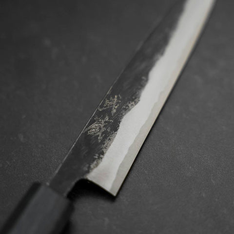Koyanagi Blue Steel #1 Kurouchi Dark Blue Urushi Handle 150mm (5.9”)-[Musashi]-[Japanese-Kitchen-Knives]