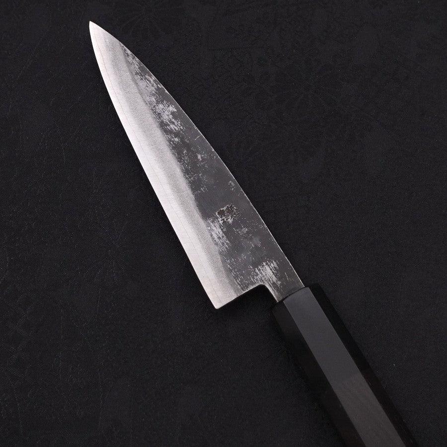 Koyanagi Blue Super Kurouchi Buffalo Ebony Handle 120mm (4.7”)-[Musashi]-[Japanese-Kitchen-Knives]