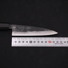 Koyanagi Blue Super Kurouchi Buffalo Ebony Handle 120mm (4.7”)-[Musashi]-[Japanese-Kitchen-Knives]